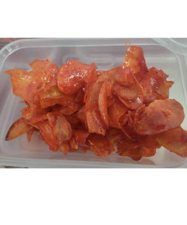 Spicy Tapioca Crisps with Syrup Kerepek Ubi Sira Pedas Rangup Muslim product 200g Each Expiry: 29th June 2024