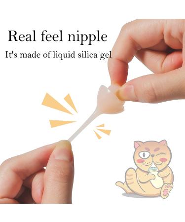 Dongdong Pet Bubble Milk Bowl Set - Silicone Feeding Nipple & Syringes for Newborn Kittens, Puppies, Rabbits & Small Animals - Pink (2 pcs) - Buy Online on GoSupps.com