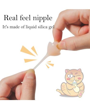 Bubble Milk Bowl - Cat & Puppy Feeding Bottle with Silicone Nipple & Syringes | Ideal for Kittens Rabbits & Squirrels - Buy Online on GoSupps.com