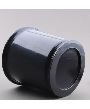 Haryali London Black Shaving Mug - Vintage Style with Knob Handle Design - Heavy Bottom, Impact-Resistant Plastic - For All Genders - Shaving Soap Accessory - Buy Online on GoSupps.com