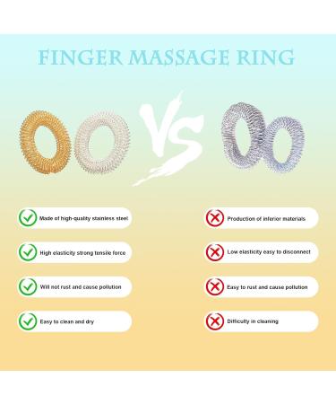Dalaetus 31 Acupressure Rings with Cord Bag | Stress Relief Massage Rings for Adults & Teens | Noiseless Sensory Finger Toys - Buy Online on GoSupps.com