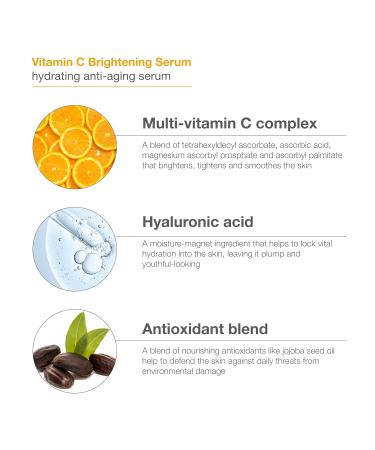 AHWellnessMD Vitamin C Face Serum with Hyaluronic Acid Best Anti-Aging Serum for Sensitive Skin Dark Spots & Fine Lines 1.7oz - Buy Online on GoSupps.com