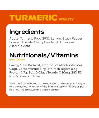 MOJU Turmeric Shots - 24 x 60ml Pure Super Root Boost Natural Ingredients No Added Sugars or Sweeteners Vegan Energy Shots Turmeric 60 ml (Pack of 24) - Buy Online on GoSupps.com