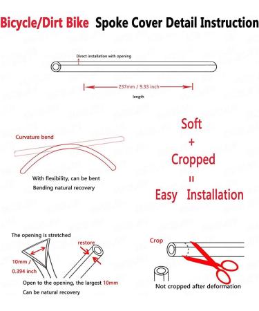 PPXIONG Spoke Skins 72Pcs White for 8-21 inch Rims - Bike, Bicycle, Motorcycle Wheel Rim Protector & Decoration - Buy Online on GoSupps.com