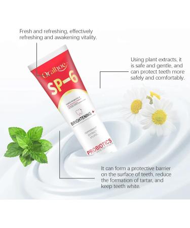Sp6 Probiotic Toothpaste - Ultra Whitening & Fresh Breath - Deep Cleaning Care (1pcs) - Shop Internationally - Buy Online on GoSupps.com