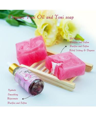 Yoni Soap Bars & Natural Yoni Oil Set - Feminine Wash & Deodorant pH Balance - Eliminates Odor, 1 fl.oz Oil & 3.53 oz Soap - Buy Online on GoSupps.com