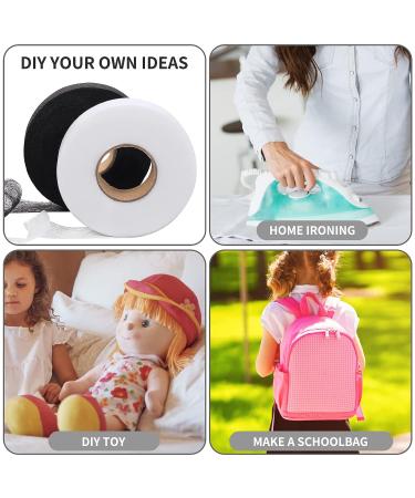 Prasacco 2 Rolls Hem Tape - Iron-On Hemming Tape for Pants - 60 Yards Each - Fabric Tape for Clothes - Black/White - Buy Online on GoSupps.com