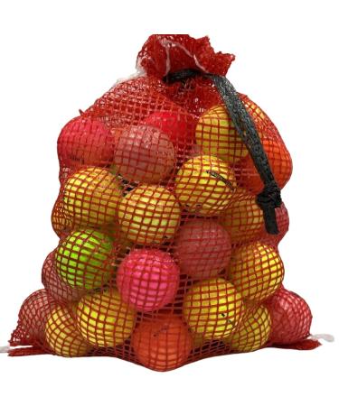 Golf Ball Planet 72 Colored Used Golf Balls in Mesh Bag 3A/2A Condition