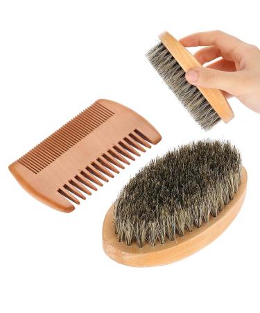JTLB Men's Beard & Mustache Oval Brush Comb - Grooming Kit for Perfect Facial Hair & Shaving Care - Buy Online on GoSupps.com