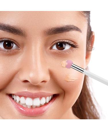 6-Piece Sponge Makeup Applicator Set - Washable Powder Puff & Brush for Flawless Foundation Concealer & Eyeshadow - Pink & Black - Buy Online on GoSupps.com