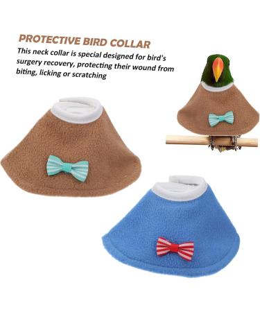 Angoily 4 pcs Safety Cones for Cockatoo Budgerigar Protective Bird Collars 18X11X0.1cmx2pcs Blue Brownx2pcs - Buy Online on GoSupps.com