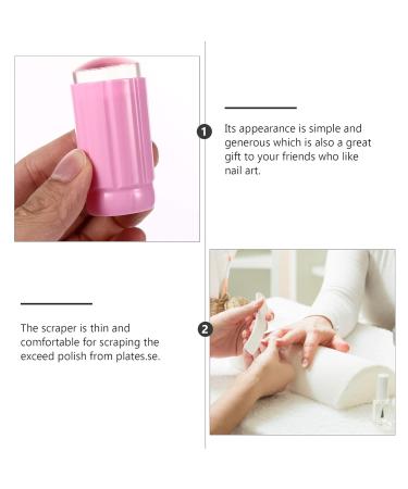 Minkissy 6-Piece Nail Art Silicone Stamp Set - Clear Nail Stamper & Scraper for Perfect Manicure - Buy Online on GoSupps.com