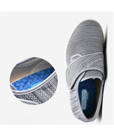 Men's Wide Fit Memory Foam Diabetic Slippers - Comfortable Air Cushion Lightweight Walking Shoes for Elderly with Swollen Feet & Plantar Fasciitis - Size 7.5, Black - Buy Online on GoSupps.com