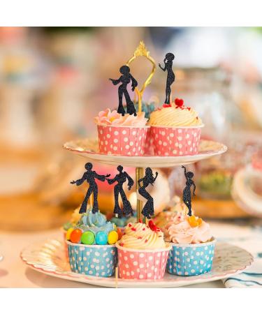 choyaxo 24 PCS 70s Disco Cupcake Toppers 70's Disco Cake Decorations for Disco Theme Party Wedding Birthday - Buy Online on GoSupps.com