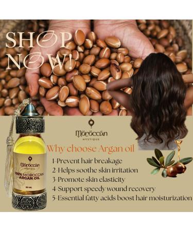 Moroccan Gold 100% Pure Argan Oil - Organic Hair Face & Body Moisturizer for Anti-Aging Dark Spots and Wrinkles - Buy Online on GoSupps.com