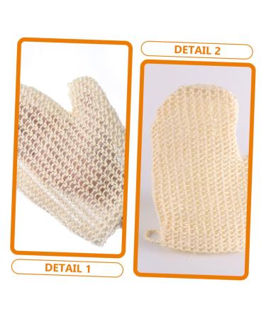 FRCOLOR 2pcs Sisal Braided Shower Gloves - Exfoliating Scrubber Sponges & Bath Mittens for Body Care - Buy Online on GoSupps.com