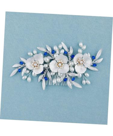 DOITOOL Flower Bridal Comb Pearl Tiara Bridal Headdress Pearl Hair Barrettes Bridal Headpiece Bridal Hair Clip Vintage Hair Comb Flower Hair Comb Hair up Wedding Dinner Party - Buy Online on GoSupps.com