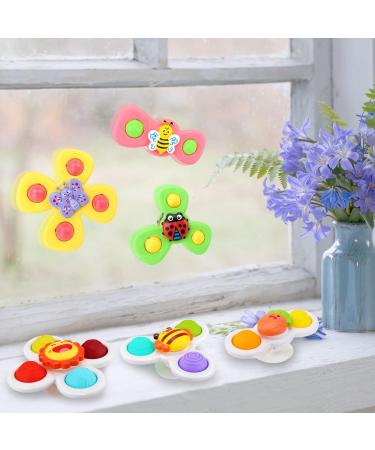 AIUOKYA 6 PCS Suction Cup Spinner Toys | Simple Dimple Suction Toy for Kids | Silicone Bubbles | Bath & Window Play | Baby Toys 1+ Years - Buy Online on GoSupps.com