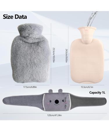 Tarkdak Koala Cozy Hot Water Bottle 1L - Soft Heating Belt with Fluffy Cover for Kids & Adults - Ideal for Pain Relief & Comfort - Buy Online on GoSupps.com