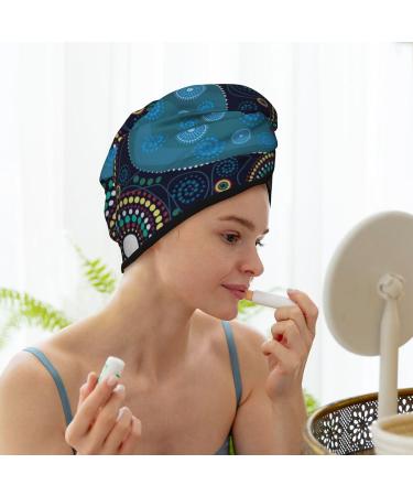 Bohemian Turtle Microfiber Hair Towel - Soft Super Absorbent Wrap for All Hair Types - Quick Dry Coral Velvet Cap for Women - Buy Online on GoSupps.com