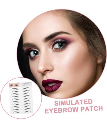 WOONEKY 4 Pcs 3d Eyebrow Stickers Brow Shaper Makeup Hair- Waterproof Eyebrow Brown Eyebrow Sticker - Buy Online on GoSupps.com