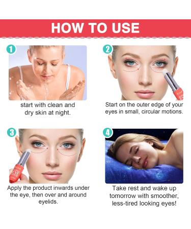 VRTDHY Retinol Eye Cream - Anti-Aging Reduces Dark Circles & Puffiness | Brightening Eye Cream for Swollen Eyes - 2pcs - Buy Online on GoSupps.com