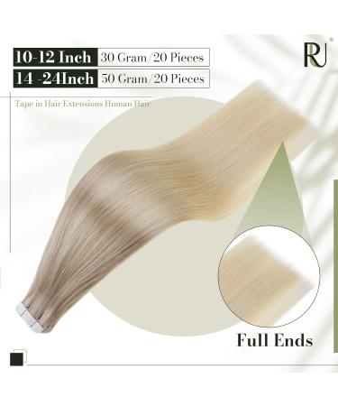 Buy Runatur Long Tape Extensions - Real Hair Balayage Blond 55cm | Invisible Ombre Hair Extensions #18/20 & #18/26 - 50g - Buy Online on GoSupps.com