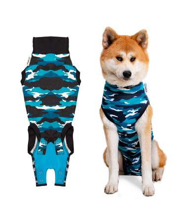 Suitical Recovery Suit Hund XL Blau Camouflage blau (tarnfarben) XL