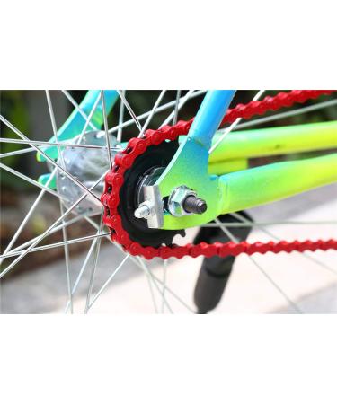 Zonkie Single-Speed Bicycle Chain 1/2 x 1/8 Inch 116 Links - Red Chain for Smooth Riding - Buy Online on GoSupps.com