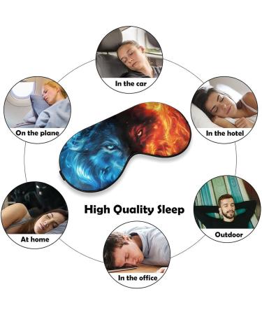 Buy Flame Wolf Funny Eye Mask - Soft Blindfold Cover & Adjustable Night Eyeshade for Sleep & Travel | International Shipping Available - Buy Online on GoSupps.com