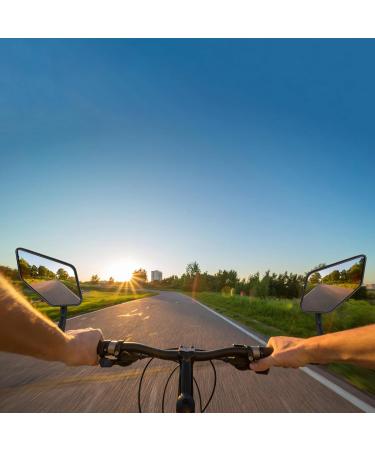 Extra Large HD Convex Bicycle Mirror - 360 Adjustable Anti-Shake Arm for Bikes & E-Bikes | Type A - International Shipping - Buy Online on GoSupps.com