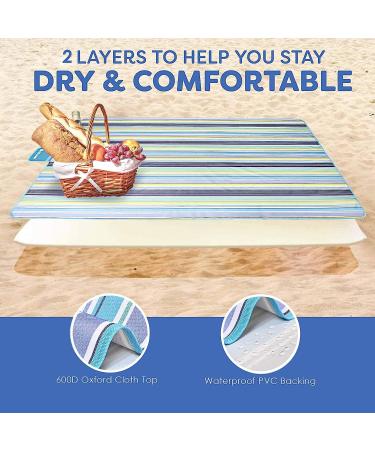 GIVERARE XL Picnic Beach Blanket - Sandfree Waterproof Outdoor Camping Mat for Family Travel, Hiking, Music Festivals - Buy Online on GoSupps.com