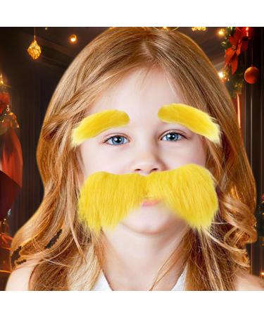 Moustache blonde | Costume de moustache de No l | Fournitures de f te auto-adh sives amusantes pour les f tes de fin d'ann e v nements de feu de d'automne de cosplay maquillage f 1 ml (Lot de 1) - Buy Online on GoSupps.com