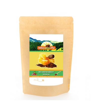 Organic bee bread/perga from ImkerPur 80 g completely residue-free and without additives fermented flower pollen 80 g (1 pack)