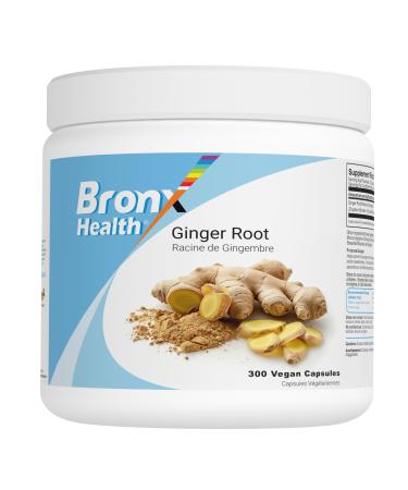 BRONX Ginger Root 1200mg Per Serving | 300 Capsules | Bulk Supplement