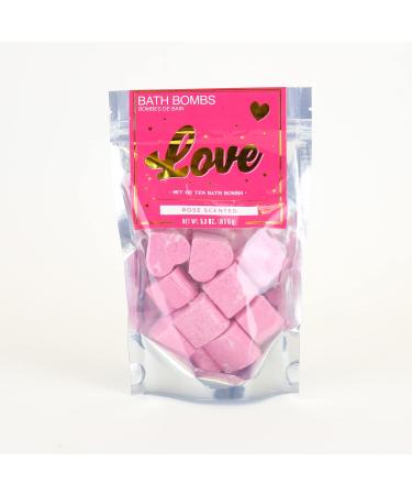 Love Heart Bath Bomb Rose Scented | Gift Republic