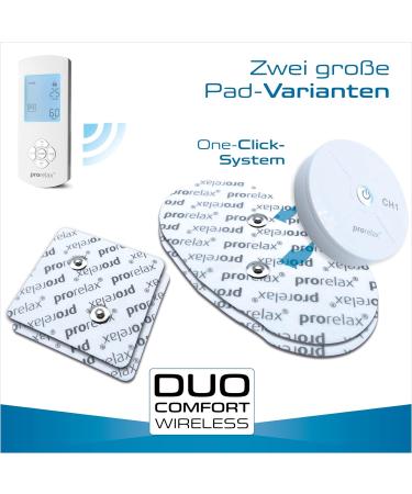 Prorelax Tens/Ems Duo Comfort Wireless | 2-in-1 Electrotherapy for Chronic Pain & Muscle Building | Extra Large Illuminated Display - Buy Online on GoSupps.com