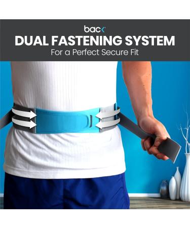 BACK Lower Back Brace - Unisex Adjustable Lumbar Support Belt for Pain Relief | London Spine Clinic Approved (S-M - Buy Online on GoSupps.com