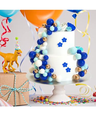 Astaron 32-Piece Cake Topper Set - Mini Balloons & Rabbit Decor for Weddings Baby Showers & Birthdays - Blue & Gold - Buy Online on GoSupps.com