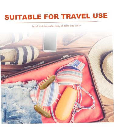 FRCOLOR Lot De 2 Outils Guasha Pour Cuir Chevelu En Corne Naturelle Pour Cheveux Et Circulation 10X4.5cmx2pcs marron clairx2pcs - Buy Online on GoSupps.com