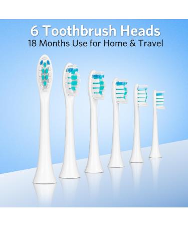 BESTEK Electric Toothbrush - Powerful Rechargeable Toothbrush with Multiple Modes Smart Timer & 6 Replacement Brush Heads - International Shipping Available - Buy Online on GoSupps.com