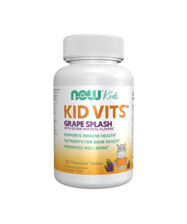 Now Kids Supplements Kid Vits Multivitamin Grape Flavor 120 Chewable Tablets