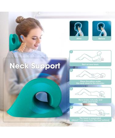 Anzorhal Neck Stretcher - Cervical Traction Device for Neck Pain Relief & Posture Correction (Green) - Buy Online on GoSupps.com