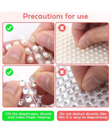 2032 Piece Self Adhesive Hair Gems, Pearls & Jewels Stickers - 7 Sizes for Makeup, Crafts & Home Decor - Buy Online on GoSupps.com