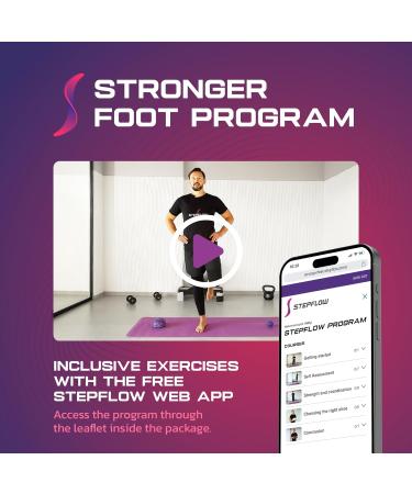 StepFlow Arch Support Inserts for Men & Women | Orthotic Foot Inserts with Massager & Resistance Band | Stronger Feet Program - Buy Online on GoSupps.com