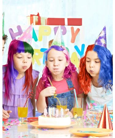 Hair Chalk Comb Set - 10 Color Temporary Washable Hair Dye for Kids | Birthday and Holiday Gifts for Girls Ages 6-12 | Pink, Red, Rose Red, Dark Blue - Buy Online on GoSupps.com