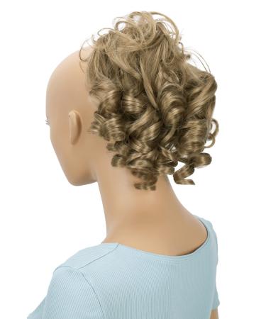 CAISHA by PRETTYSHOP Hairpiece Scrunchy Updo Hairstyles Voluminous Curly Messy Bun Dark Blonde G3L dark blonde 16 G3L