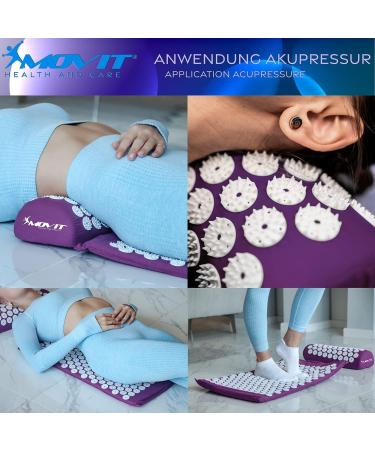 Buy Movit Acupressure Mat - Tuina & Zhiya Models with Pillows | 100% Cotton 10 Colors International Shipping - Buy Online on GoSupps.com