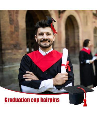 Graduation Hat Insert - 3D Doctoral Hat | Graduation Hat Hairpins Hat Inserts Graduation Accessories for Women Men Red - Buy Online on GoSupps.com