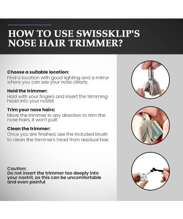 Swissklip Stainless Steel Nose & Ear Hair Trimmer - Neat & Clean for Men and Women - Buy Online on GoSupps.com